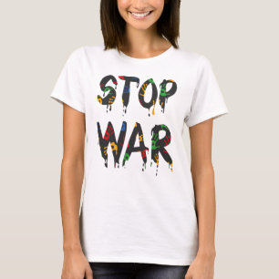 Stop oorlogshandleiding, bid voor Oekraïne T-shirt
