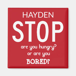 Stop over het Eten de Persoonlijke Slogan van de H Magneet