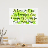 Stop overbevolken poster (Keuken)