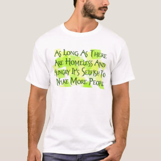 Stop overbevolken t-shirt