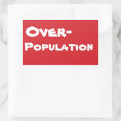 STOP Overbevolking Stop teken Sticker (Tas)