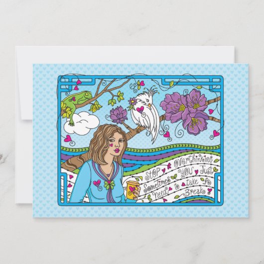 Stop overdenking_flatkaart 7 x 5 inch (Voorkant)