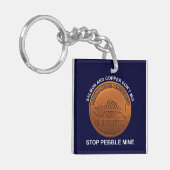 Stop Pebble Mine - Pebble Mine Penny Sleutelhanger (Voorkant Links)