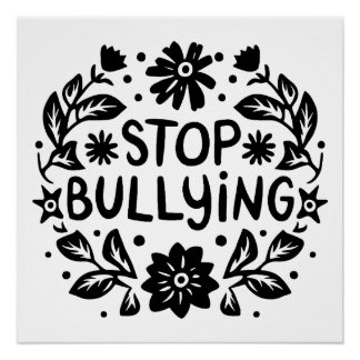 Stop pesten anti pestcitaten perfect poster