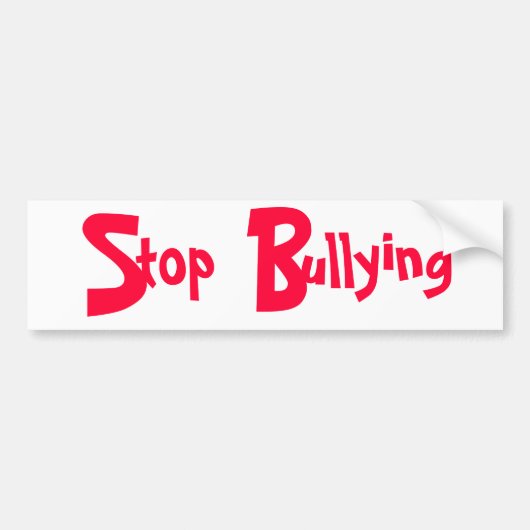 Stop pesten - Bumpersticker (Voorkant)