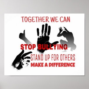 Stop pesten poster