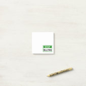 Stop pesten teken groen post-it® notes (Op bureau)