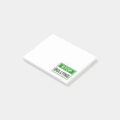 Stop pesten teken groen post-it® notes (Schuin)
