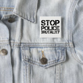Stop politiegeweld vierkante button 5,1 cm (In situ)