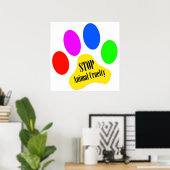 Stop Poster tegen dierenmishandeling (Thuiskantoor)