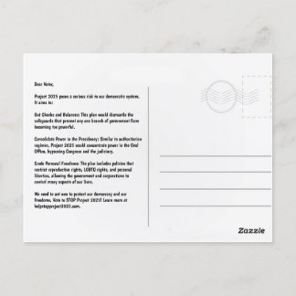 Stop Project 2025 Briefkaart