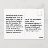 STOP Project 2025 Briefkaart (Achterkant)