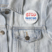 Stop Project 2025 Button Stem Blauw Anti-Trump USA (In situ)