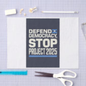 STOP Project 2025 - Defend Democracy - Vote Blue Tissuepapier (Craft)