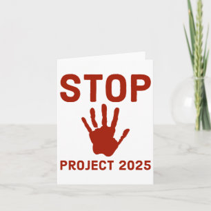 Stop Project 2025 Horror Design met Handprint Act Kaart