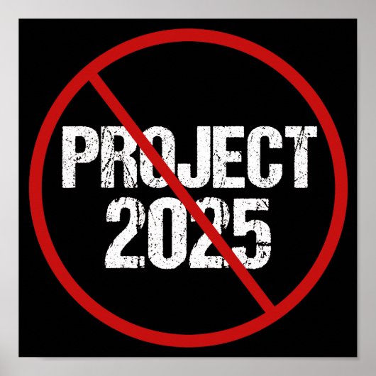Stop Project 2025 Politiek Poster (Voorkant)