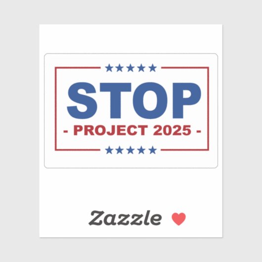 STOP PROJECT 2025 STICKER (Vel)
