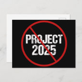 Stop Project 2025 tegen Trump Briefkaart (Voorkant / Achterkant)