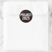 Stop Project 2025 tegen Trump Ronde Sticker (Tas)