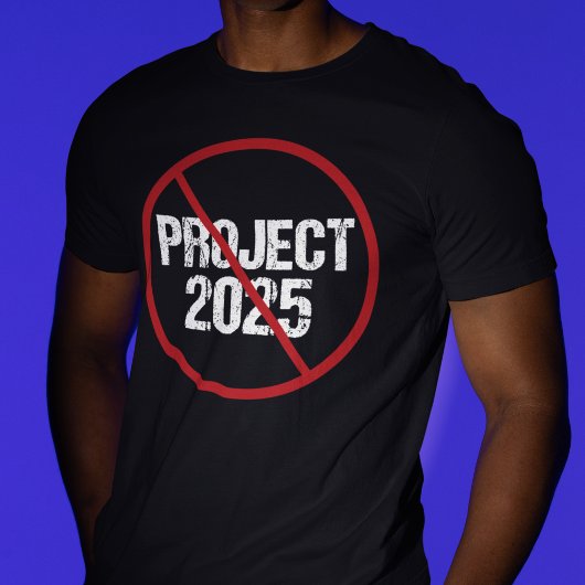 Stop Project 2025 tegen Trump T-shirt