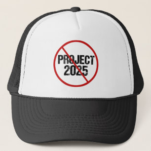 Stop Project 2025 tegen Trump Trucker Pet