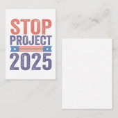 Stop Project 2025 Trump Amerikaans Patriottisch Notitiekaartje (Voorkant / Achterkant)