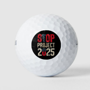 Stop Project 2025 Trump Biden Vintage Golfballen