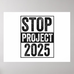 Stop Project 2025 Trump Harris Amerikaanse patriot Poster