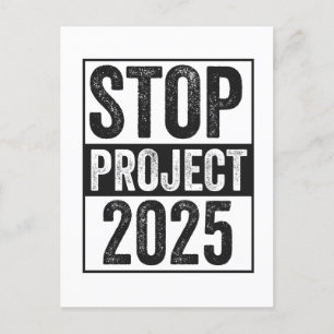 Stop Project 2025 Trump Harris Amerikaanse patriot Uitnodiging Briefkaart