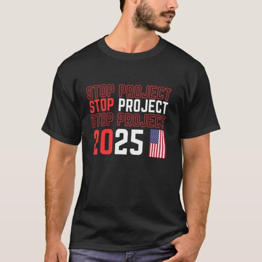 Stop Project 2025 Trump s Grappige lange mouw T Sh T-shirt (Voorkant)