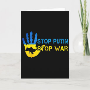 Stop Putin Stop Oorlog Steun Oekraïne Ik Sta Achte Kaart