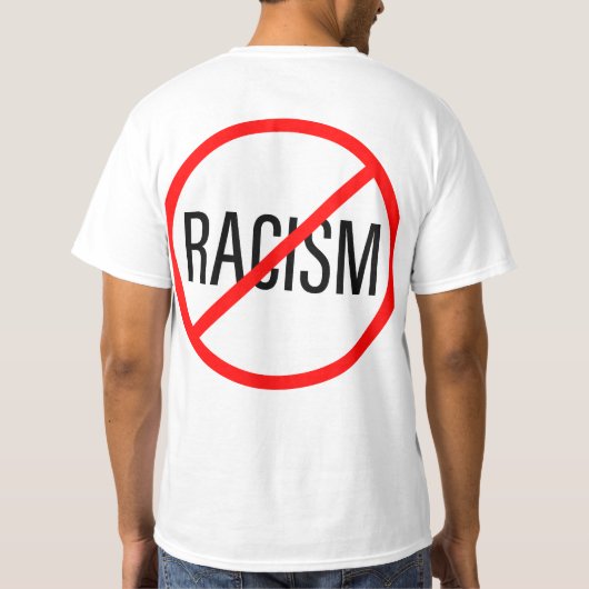 Stop racisme t-shirt (Achterkant)