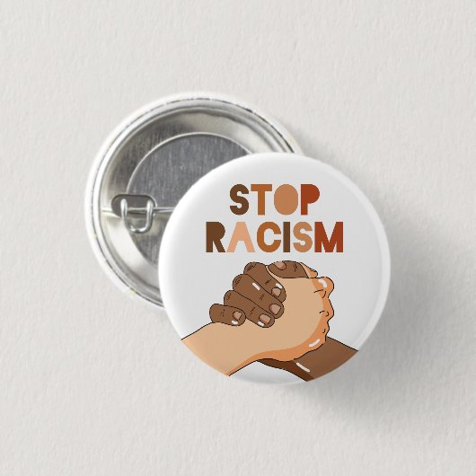 Stop racistische Button (Voorkant /achterkant)