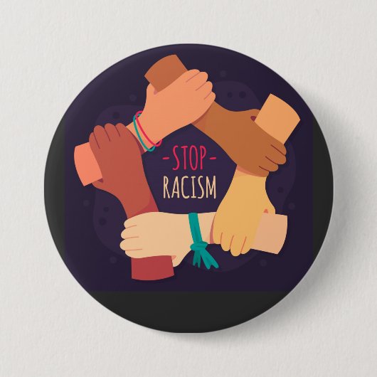 Stop racistische Button (Voorkant)