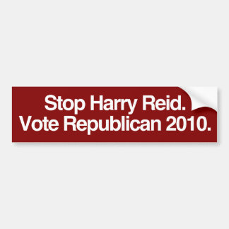 Stop Reid. Stem Republikein. Bumpersticker
