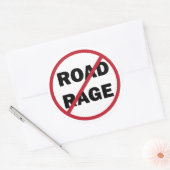 Stop Road Rage Ronde Sticker (Envelop)