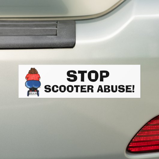 STOP SCOOTER ABUSE! Bumper Stickers (En voiture)
