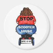STOP SCOOTER ABUSE magneten (Voorkant)