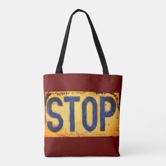 STOP Sign Canvas tas (Achterkant)