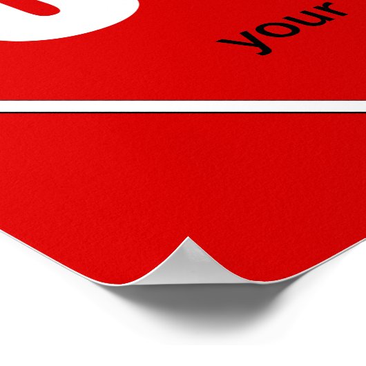 Stop Sign Custom 24 x 24 Poster (Coin)