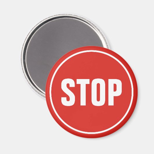 STOP Sign Magnet Magneet (Voorkant / Achterkant)