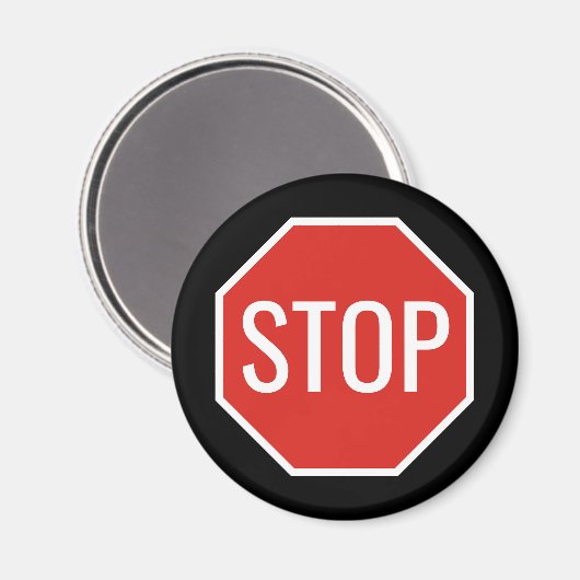STOP Sign Magnet Magneet (Voorkant / Achterkant)