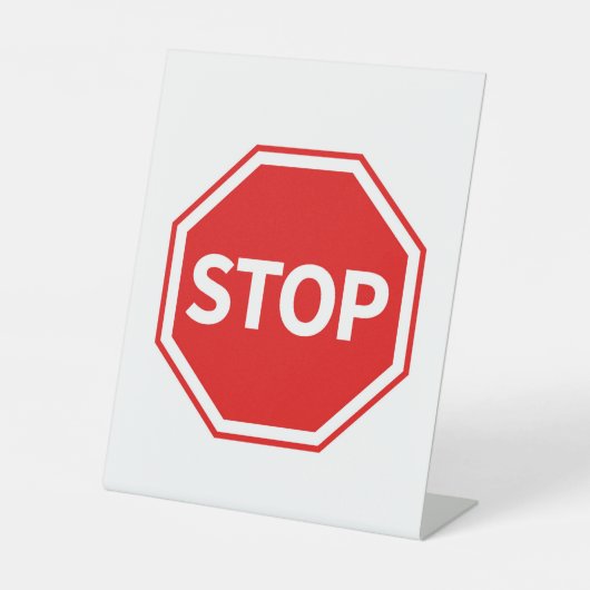 Stop sign  reclamebord met voetstuk (Voorkant)