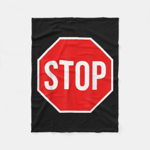 Stop Sign T-shirt voor volwassenen mannen vrouwen Fleece Deken