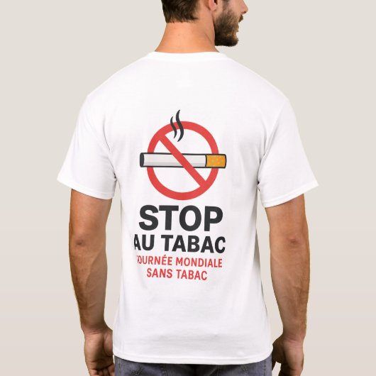 "Stop Smoking" T-Shirt Design - No Tobacco (Achterkant)