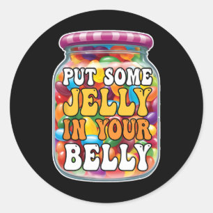 Stop Some Gelei In Je Buik Grappige Jelly Beans Ee Ronde Sticker