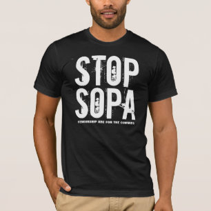 Stop SOPA - Censorship is for the Commons T-shirt