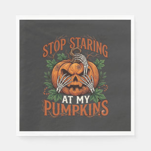 Stop Starende Pompoenen Halloween Skelet Handen_1 Servet