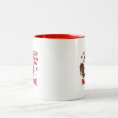 Stop Staring at My Package Santa Two-Tone Mug (Centre)