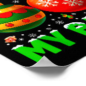 Stop Staring At My Pjs Pajamas Christmas Xmas Men  Poster (Hoek)